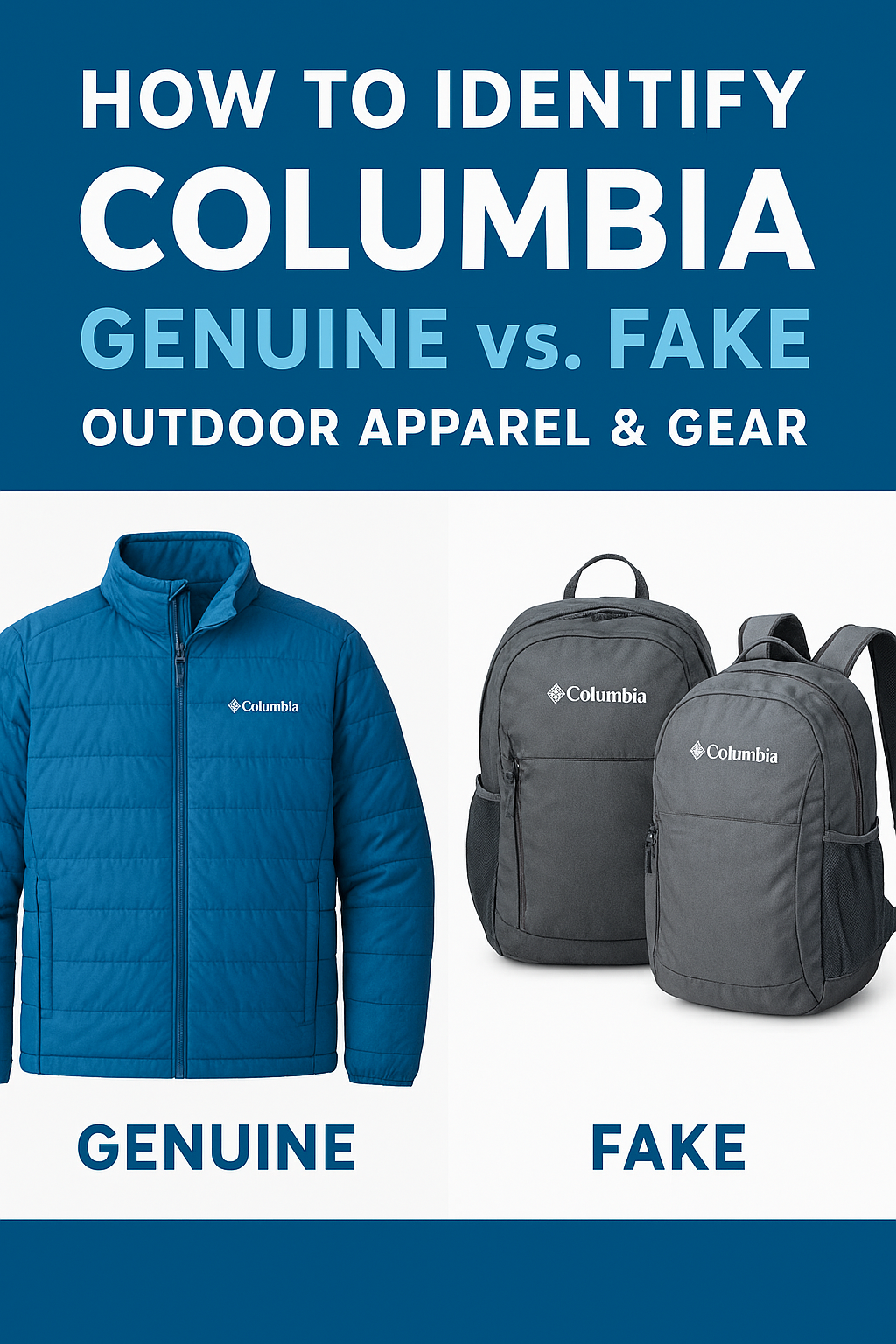 راهنمای مرحله به مرحله برای تشخیص کالای اصل برند کولومبیا